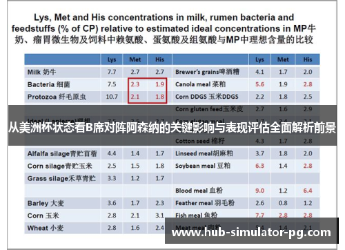 从美洲杯状态看B席对阵阿森纳的关键影响与表现评估全面解析前景